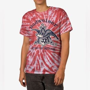 Junk Food Budweiser Eagle Tie Dye Graphic Tee medium